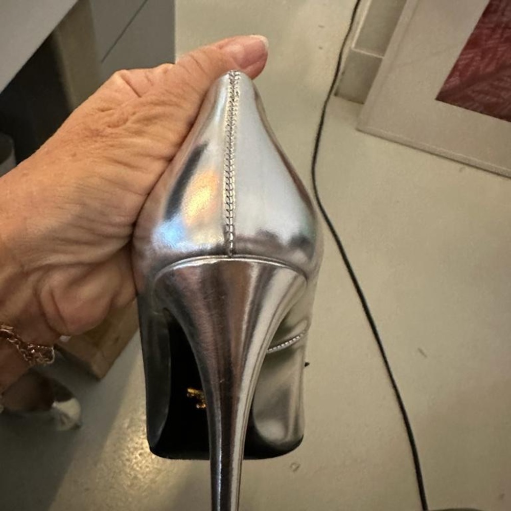 Prada Silver High Heels - Picture 10 of 11